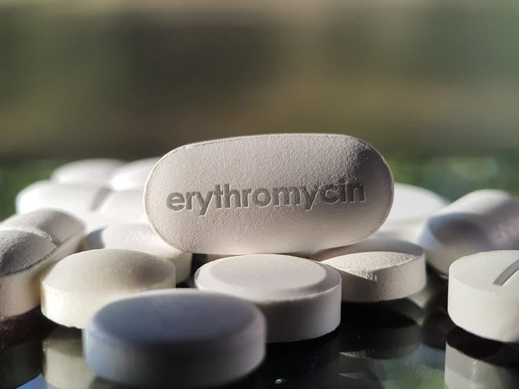 A White Erythromycin Pill for Dogs and Cats